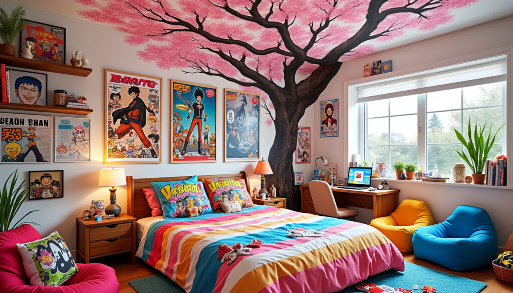 transformez la chambre de votre adolescent en un espace unique avec notre sélection de décoration manga. inspirée des univers japonais, découvrez des murs colorés, des affiches captivantes et des accessoires tendance pour créer une ambiance qui reflète sa passion pour les mangas et anime.