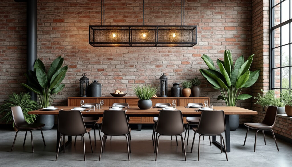 découvrez des idées inspirantes pour aménager votre salle à manger dans un style industriel contemporain. alliez confort et modernité avec des meubles en métal, du bois brut et des touches déco tendance pour créer un espace convivial et esthétique.