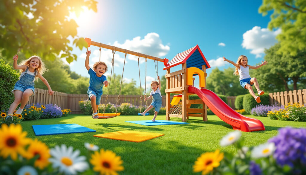 découvrez nos conseils et astuces pour aménager une aire de jeux sécurisée dans votre jardin. créez un espace ludique et protégé pour vos enfants, avec des idées de matériaux, d'agencements et de sécurisation.